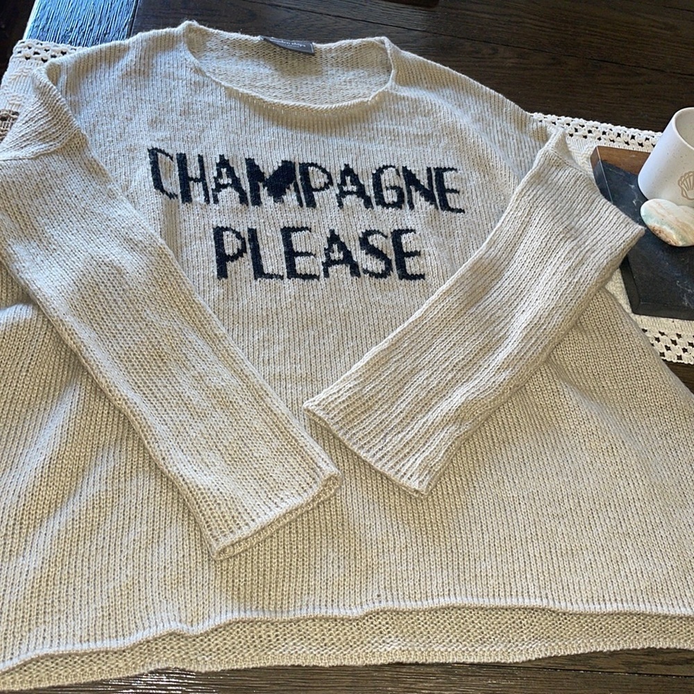 Wooden Ships Champagne Please mohair wool Crew Lightweight Sweater - Picture 9 of 16